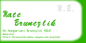 mate brunczlik business card